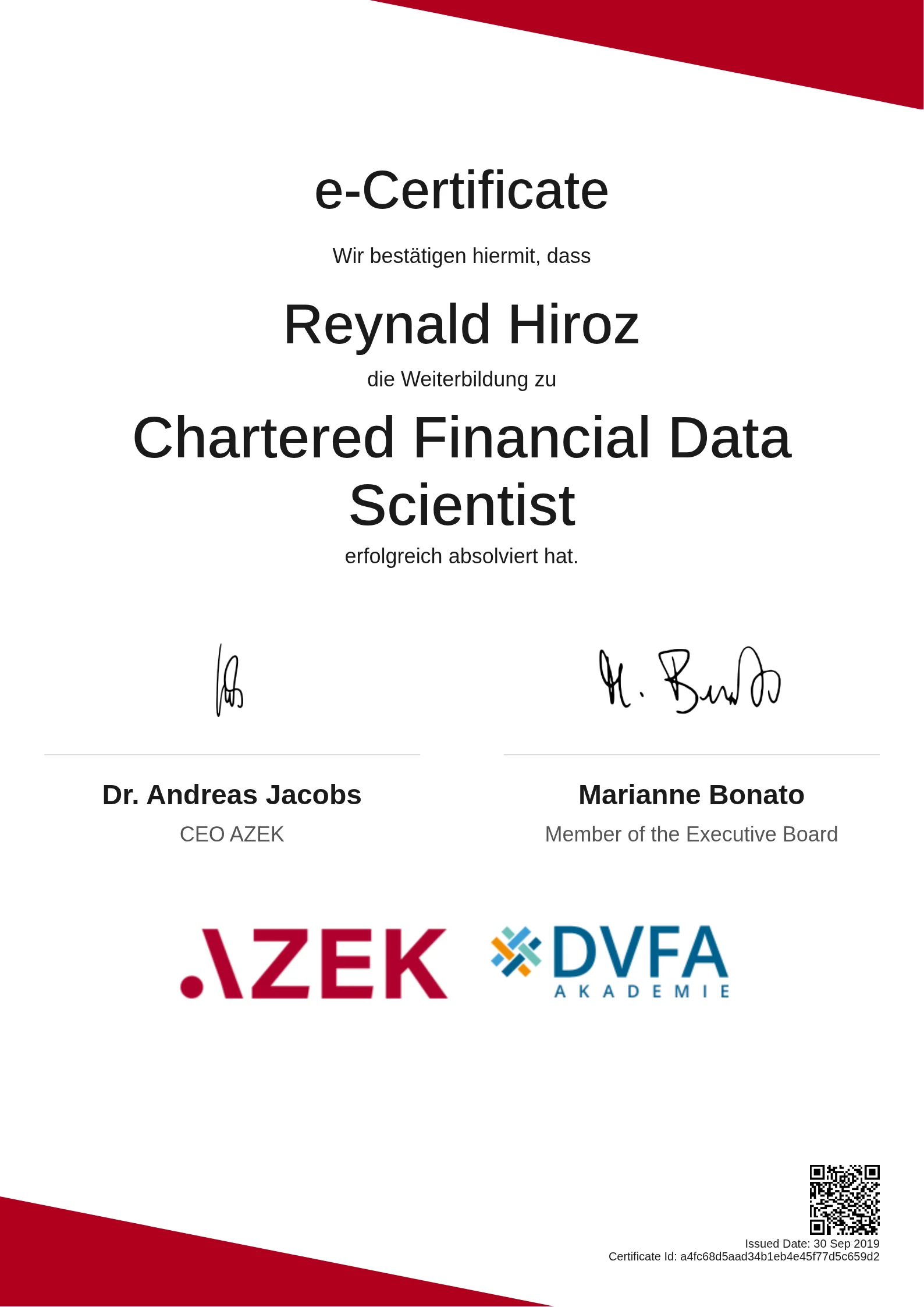 Reynald Hiroz | Chartered Financial Data Scientist