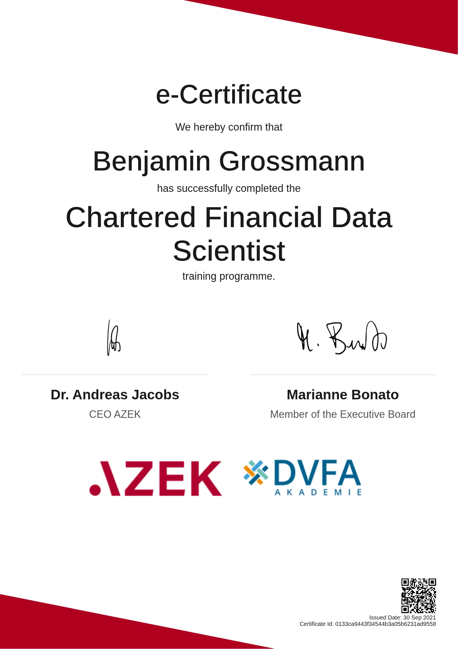 Benjamin Grossmann | Chartered Financial Data Scientist