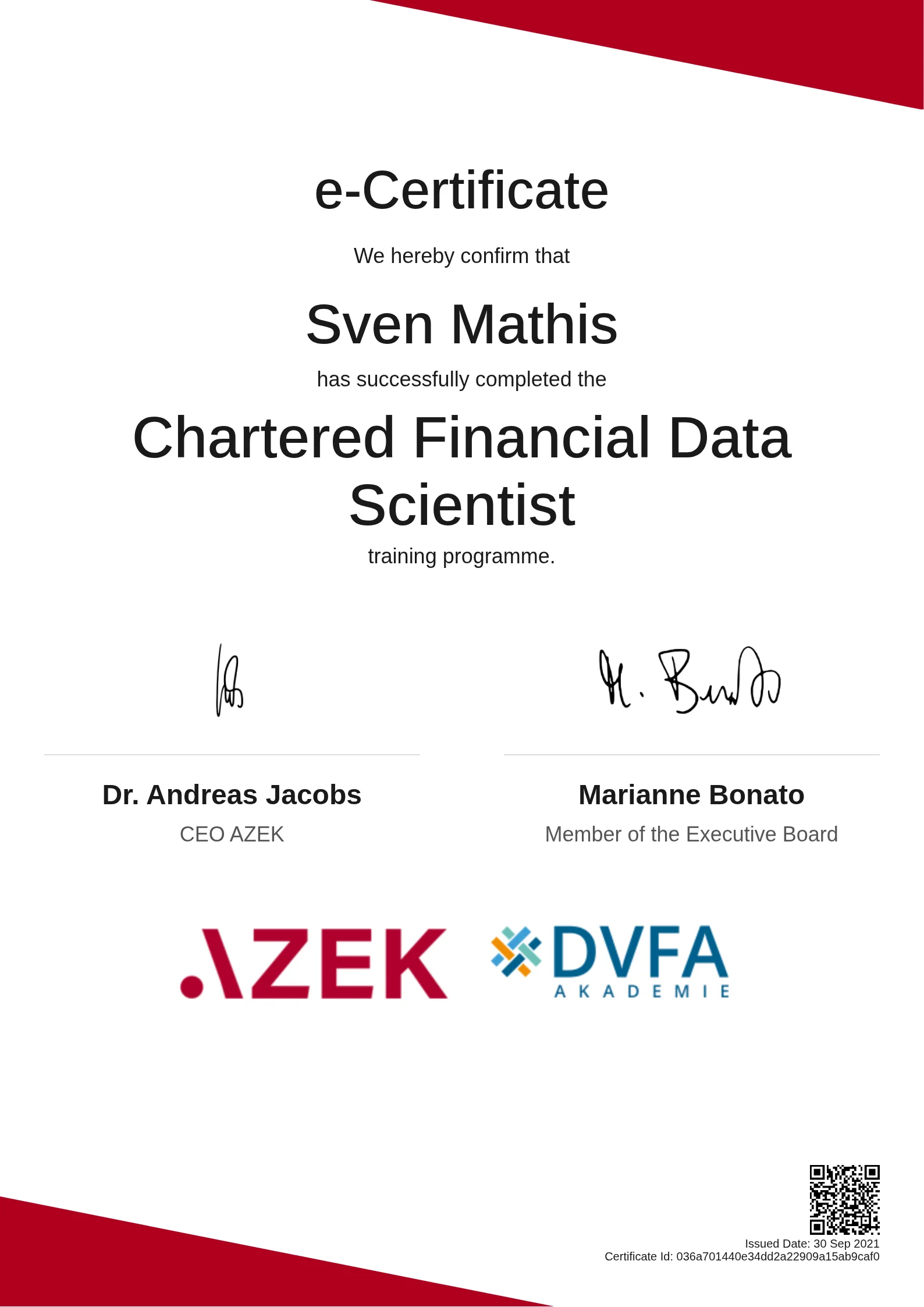  Sven Mathis | Chartered Financial Data Scientist