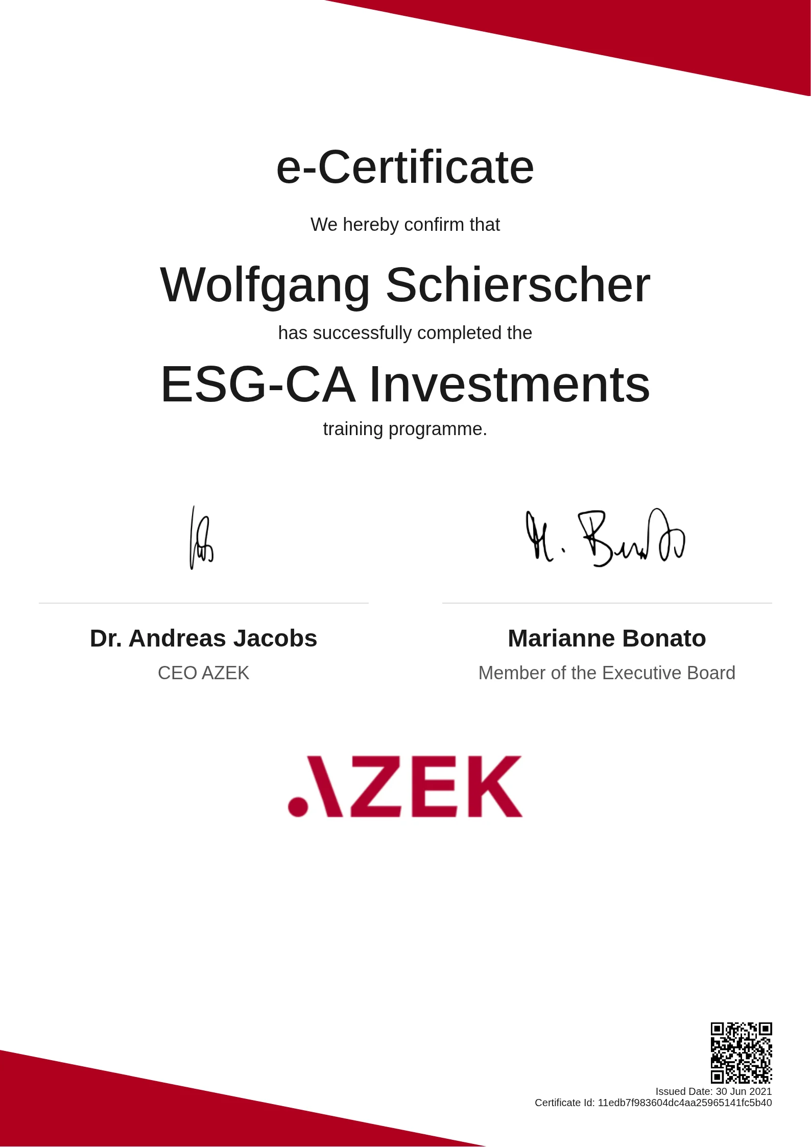  Wolfgang Schierscher | ESG-CA Investments