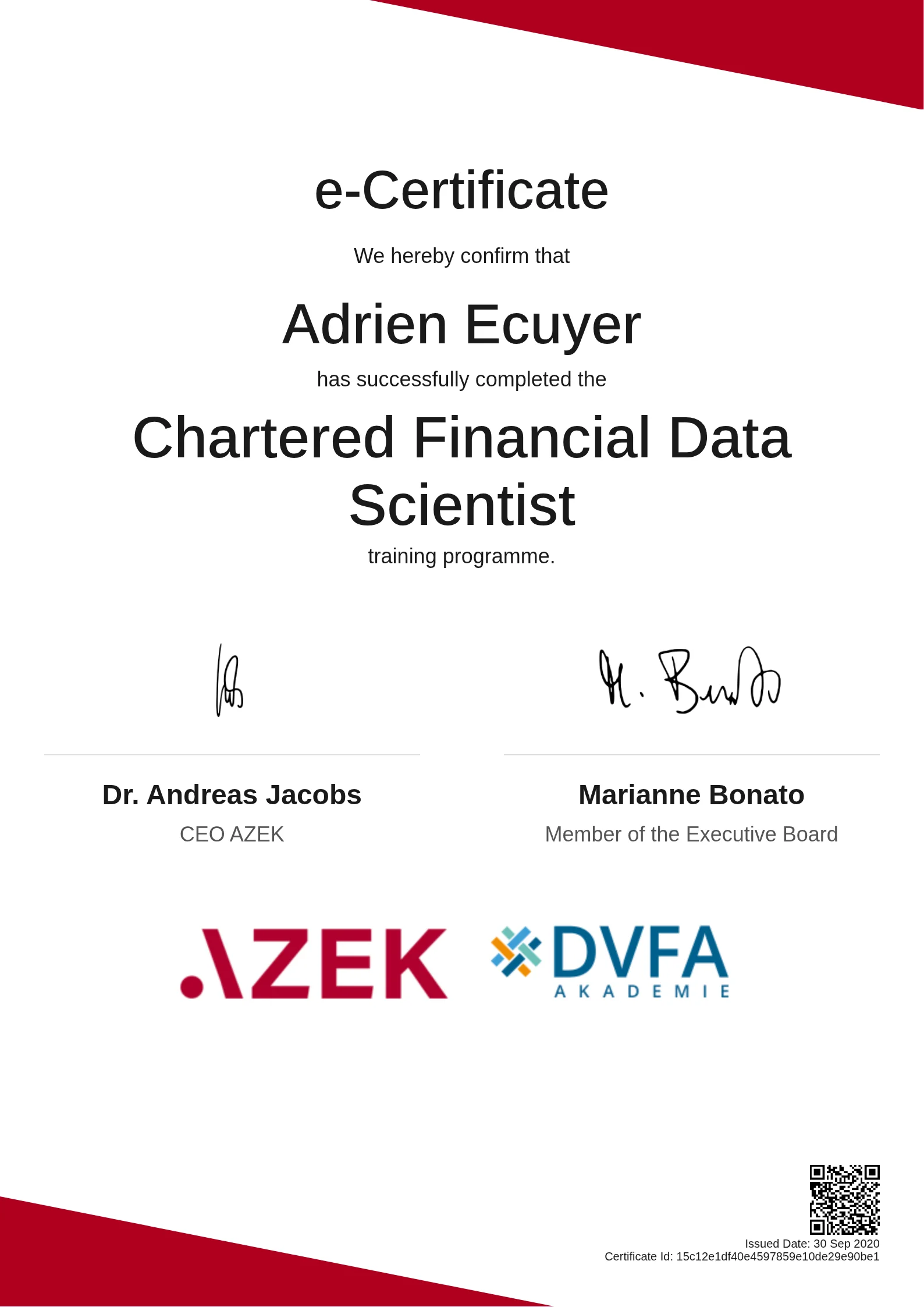  Adrien Ecuyer | Chartered Financial Data Scientist