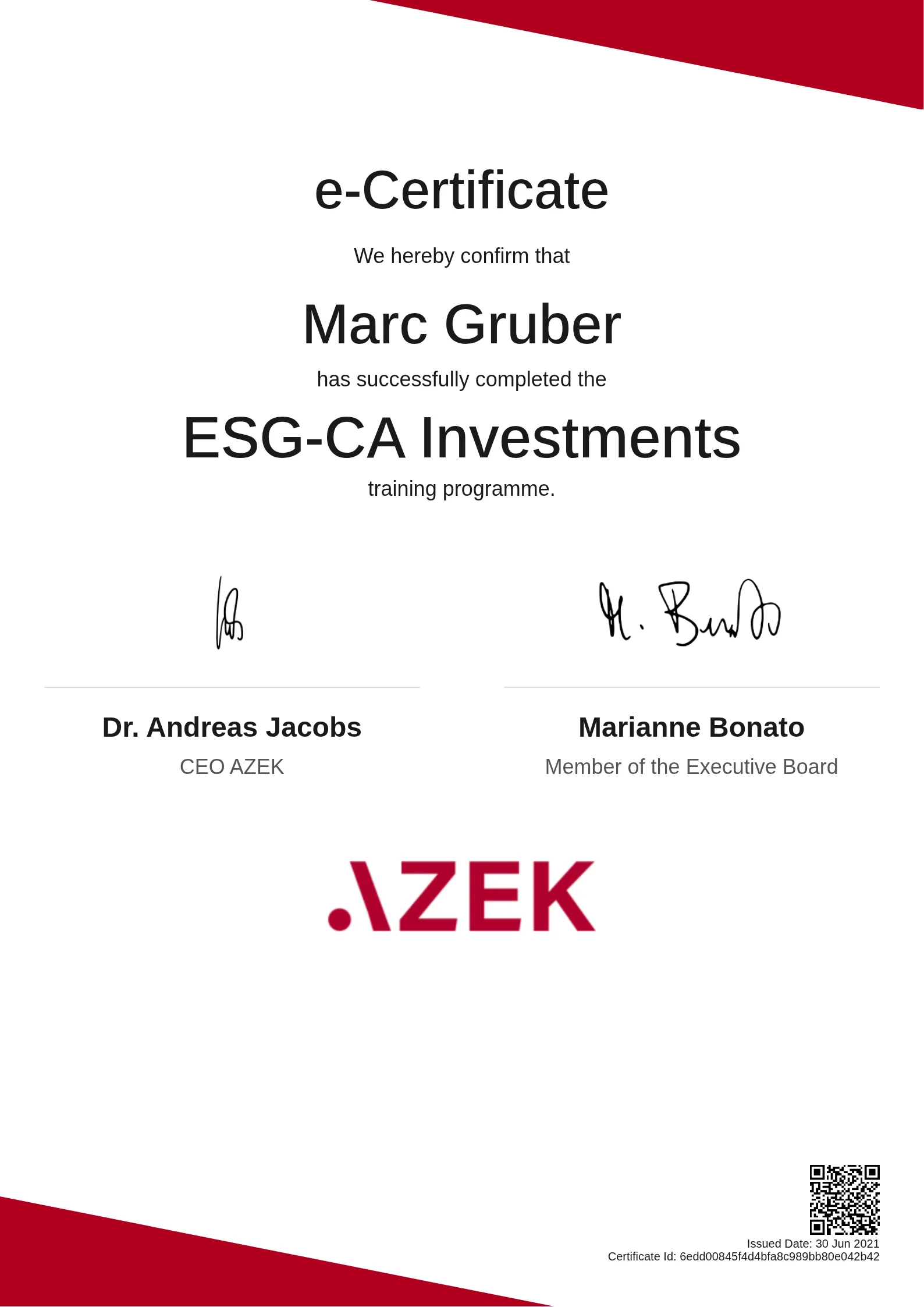  Marc Gruber | ESG-CA Investments