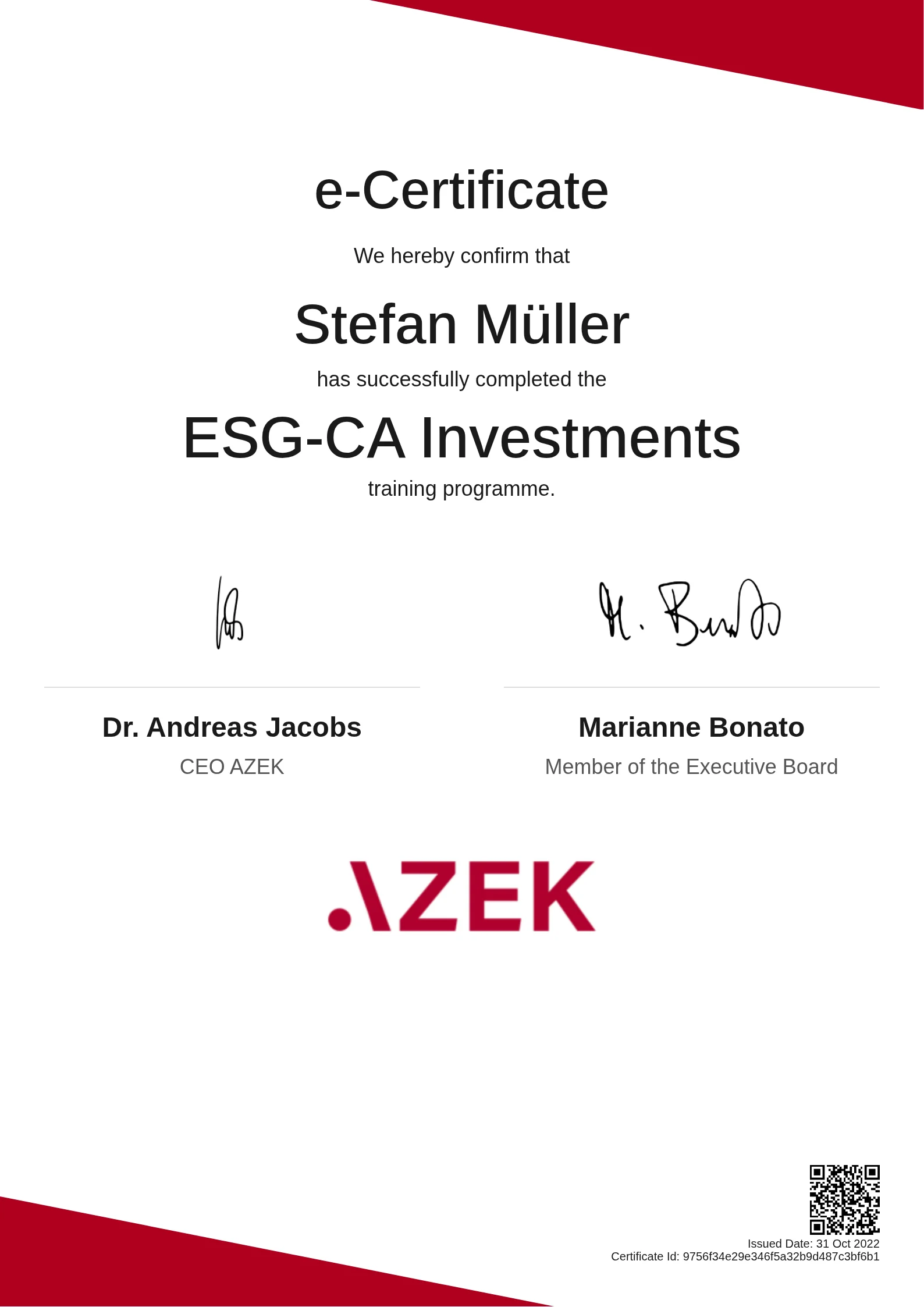  Stefan Müller | ESG-CA Investments