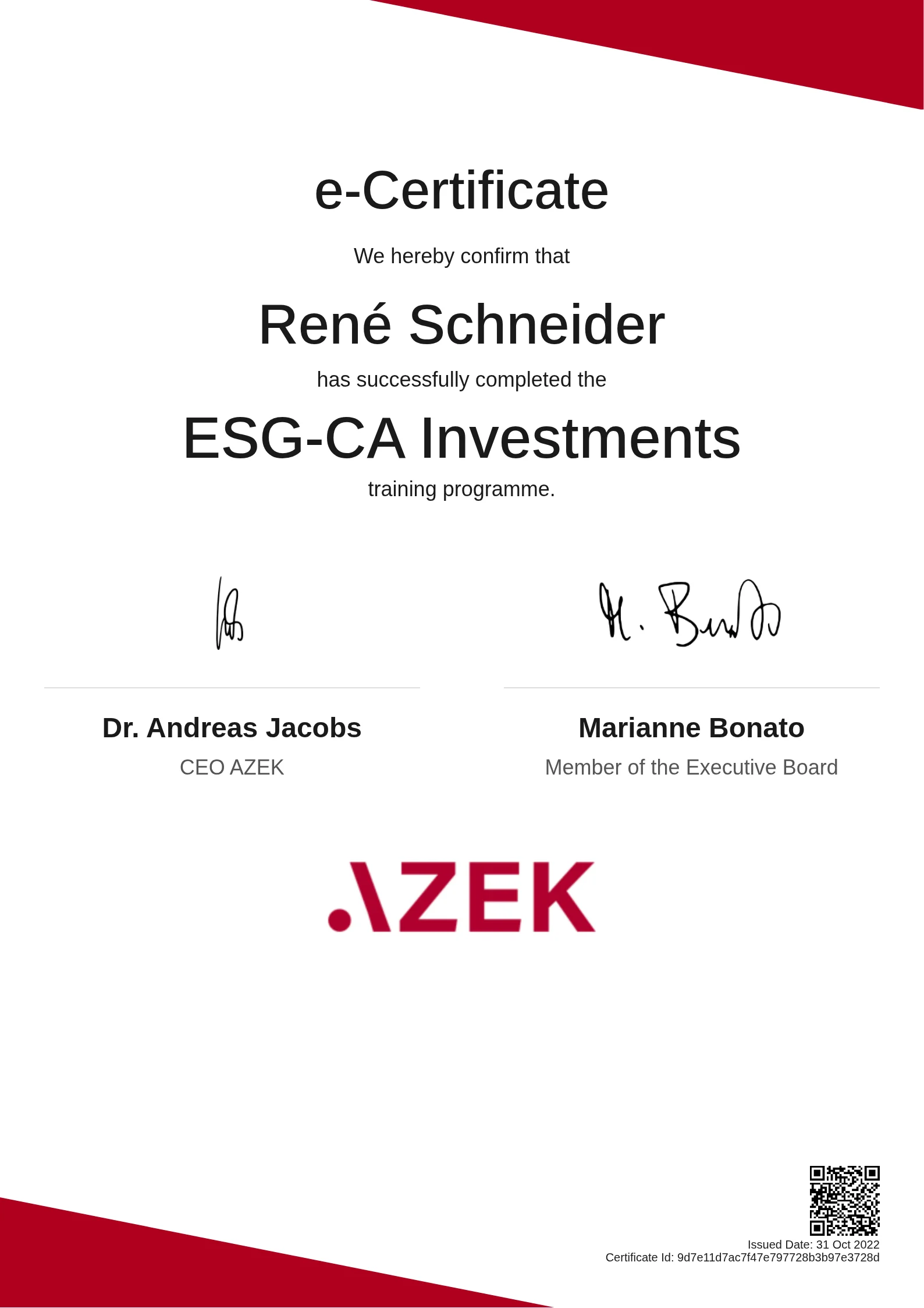  René Schneider | ESG-CA Investments