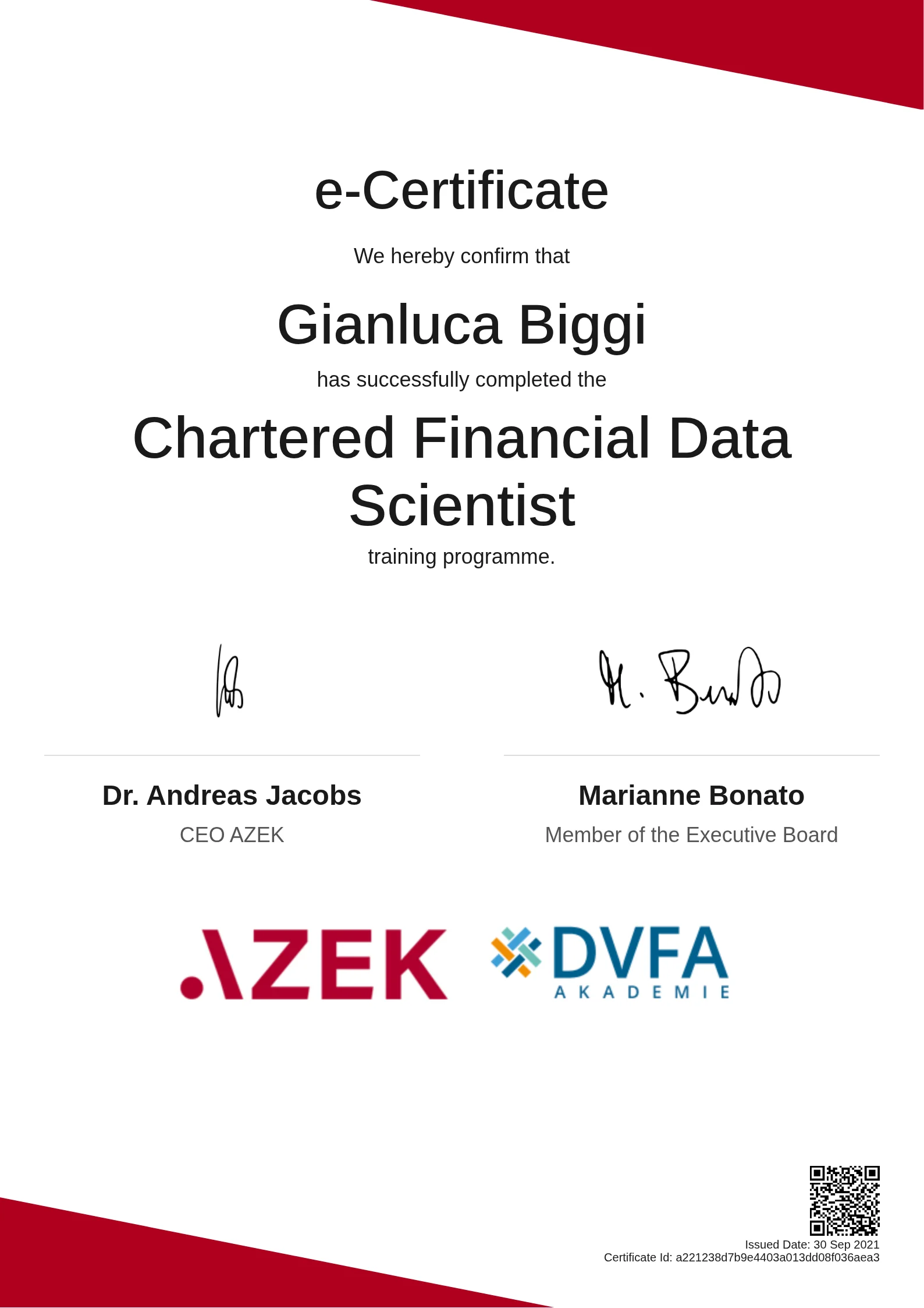  Gianluca Biggi | Chartered Financial Data Scientist