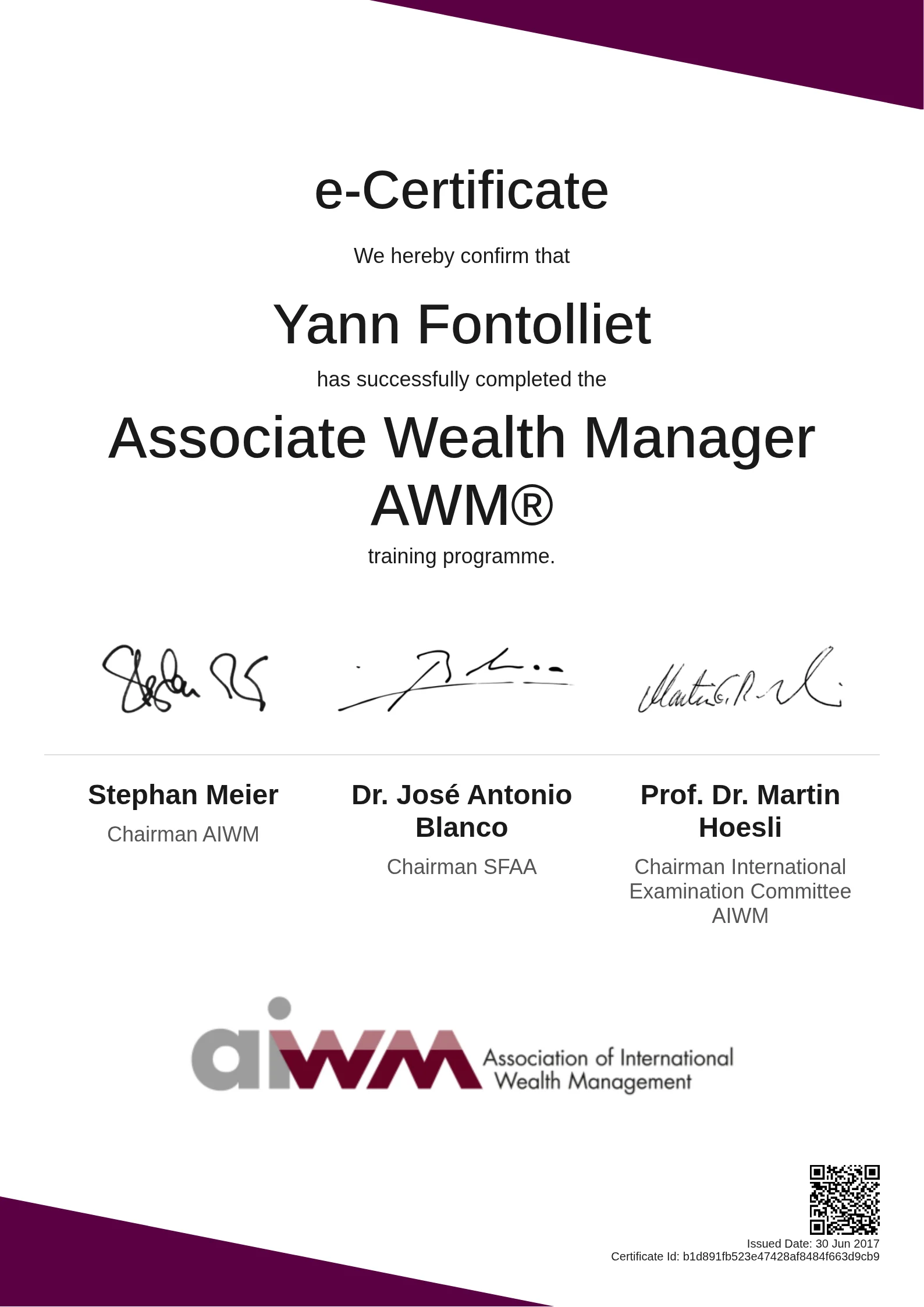  Yann Fontolliet | Associate Wealth Manager AWM®