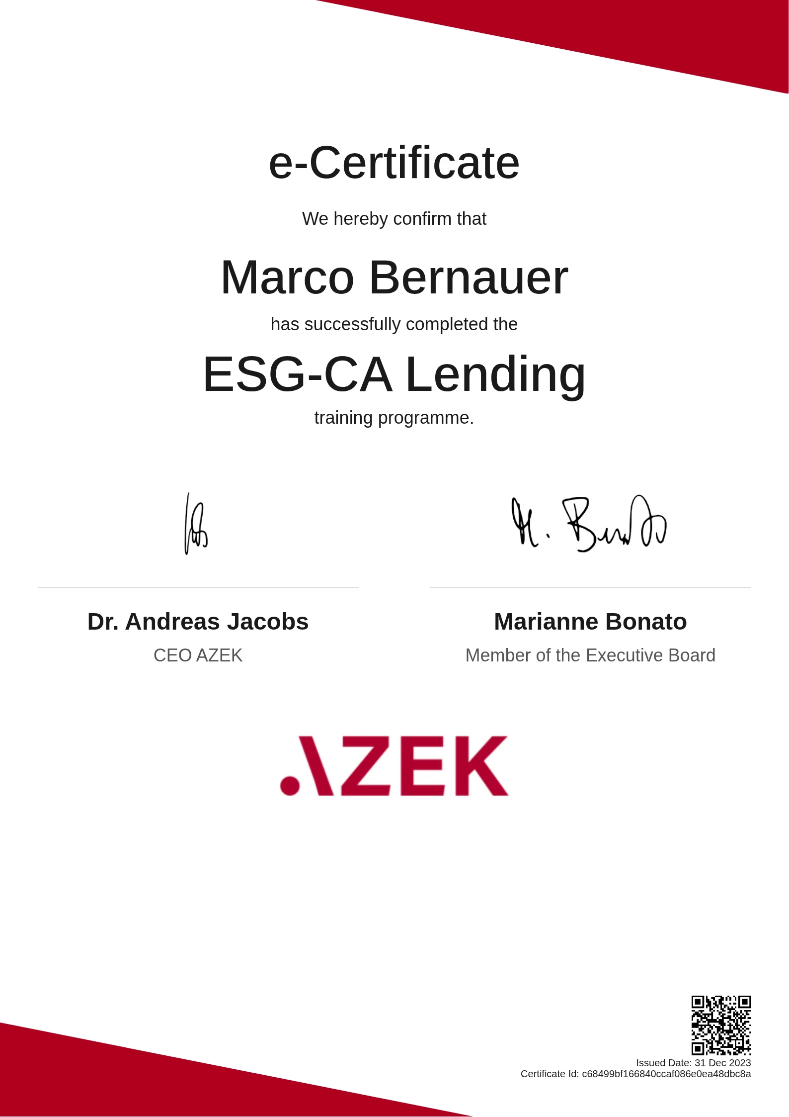  Marco Bernauer | ESG-CA Lending