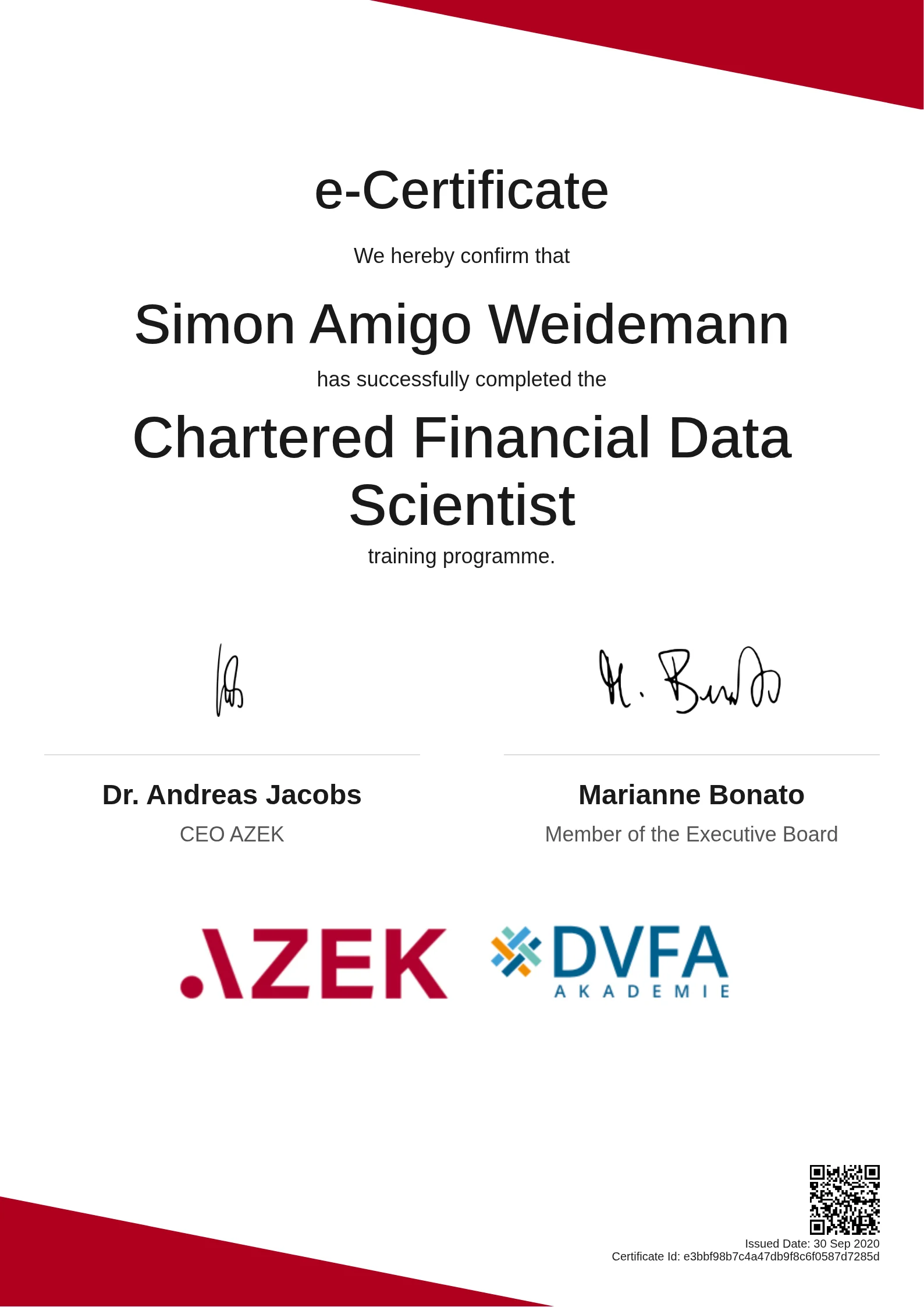  Simon Amigo Weidemann | Chartered Financial Data Scientist