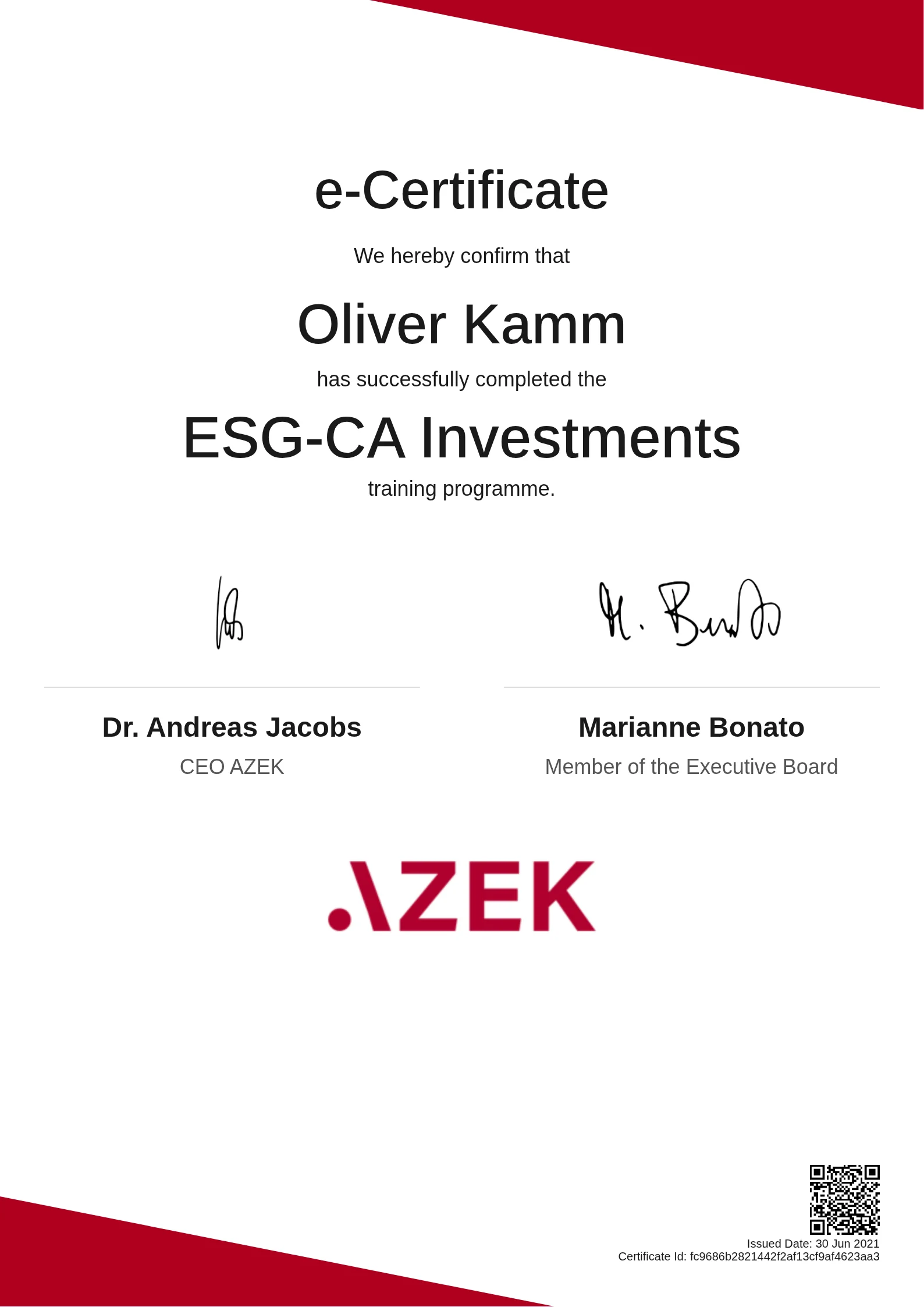  Oliver Kamm | ESG-CA Investments