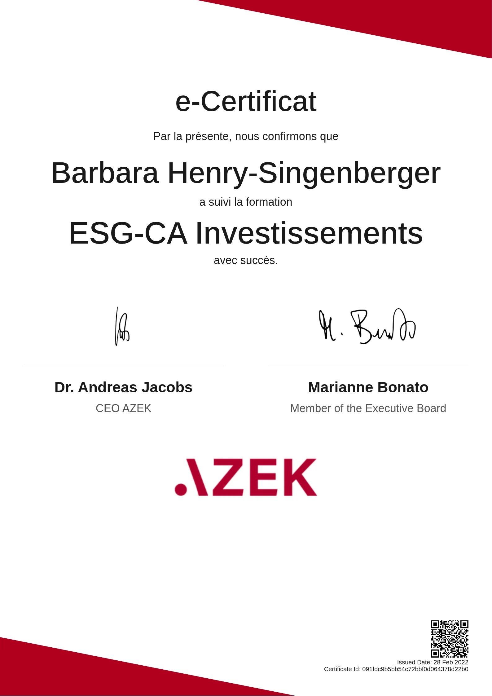 Barbara Henry-Singenberger | ESG-CA Investissements