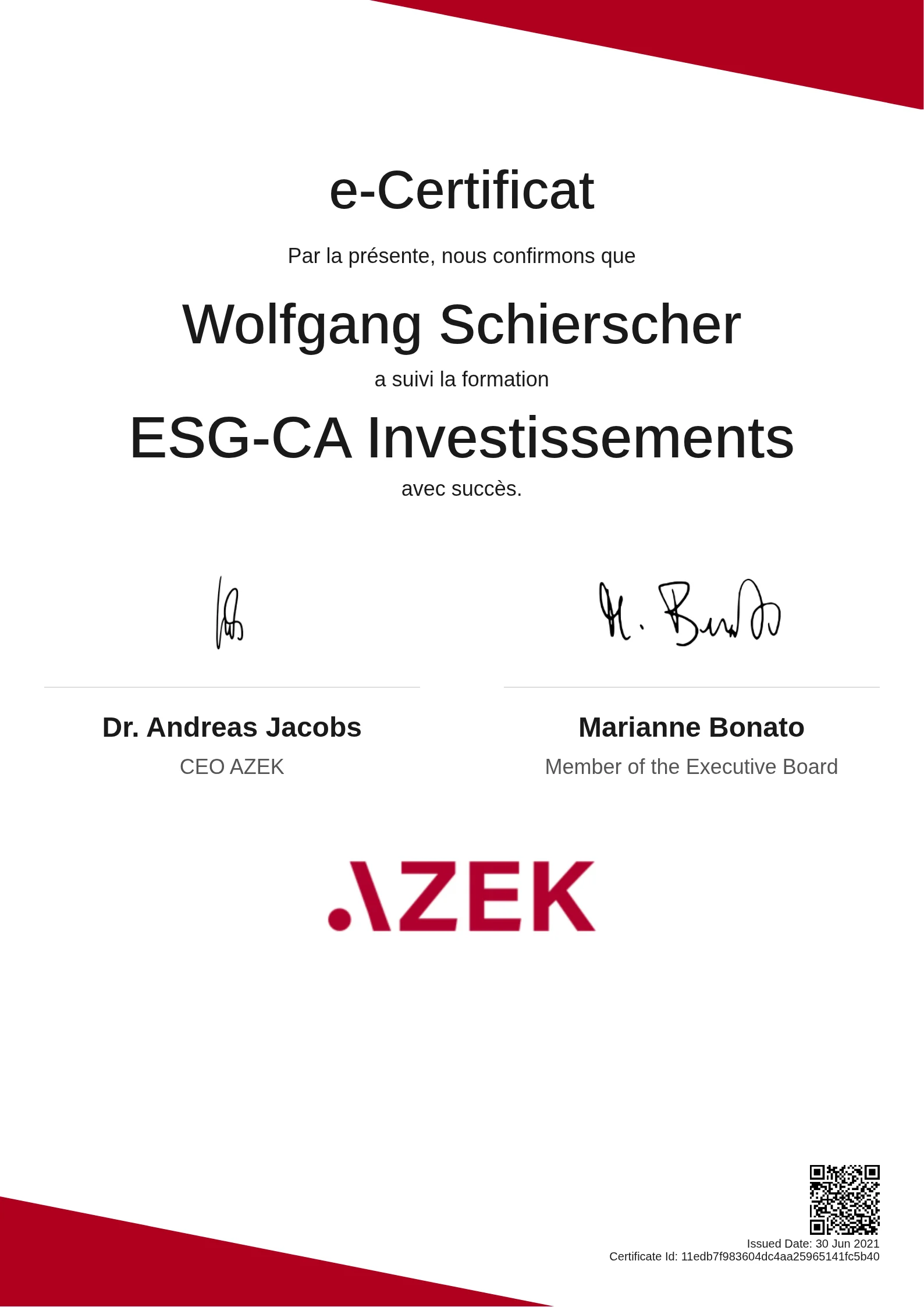 Wolfgang Schierscher | ESG-CA Investissements