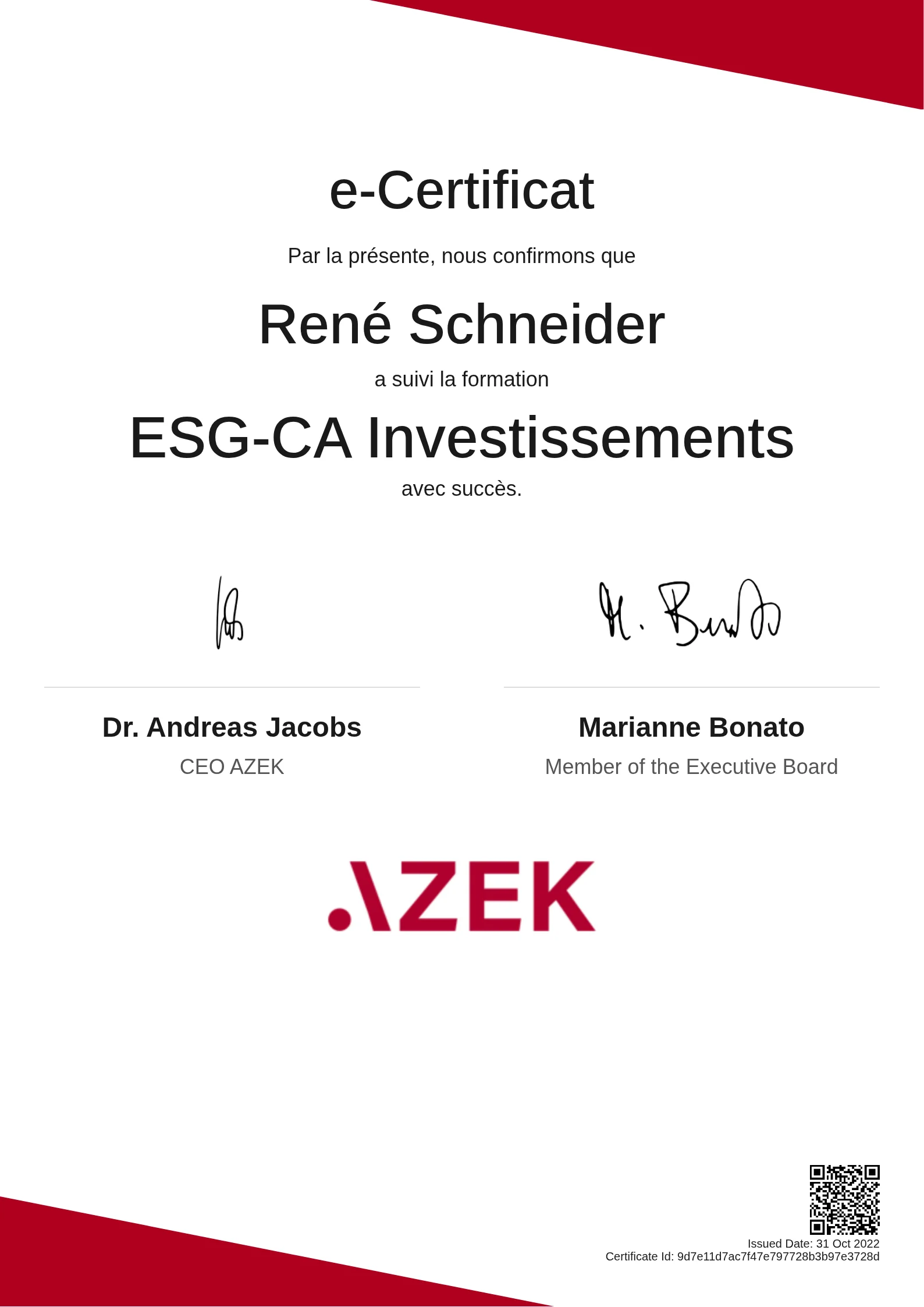  René Schneider | ESG-CA Investissements