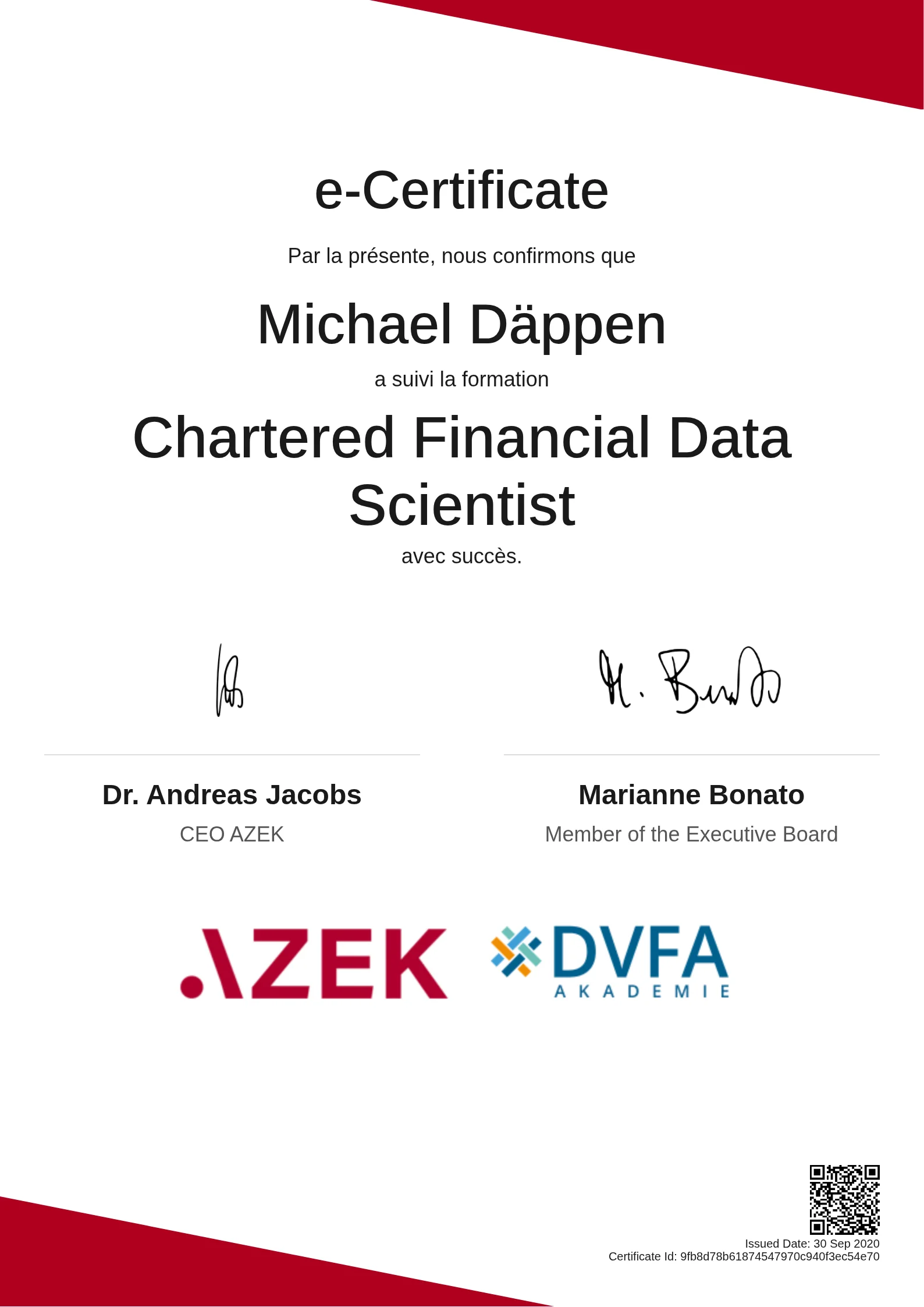 Michael Däppen | Chartered Financial Data Scientist